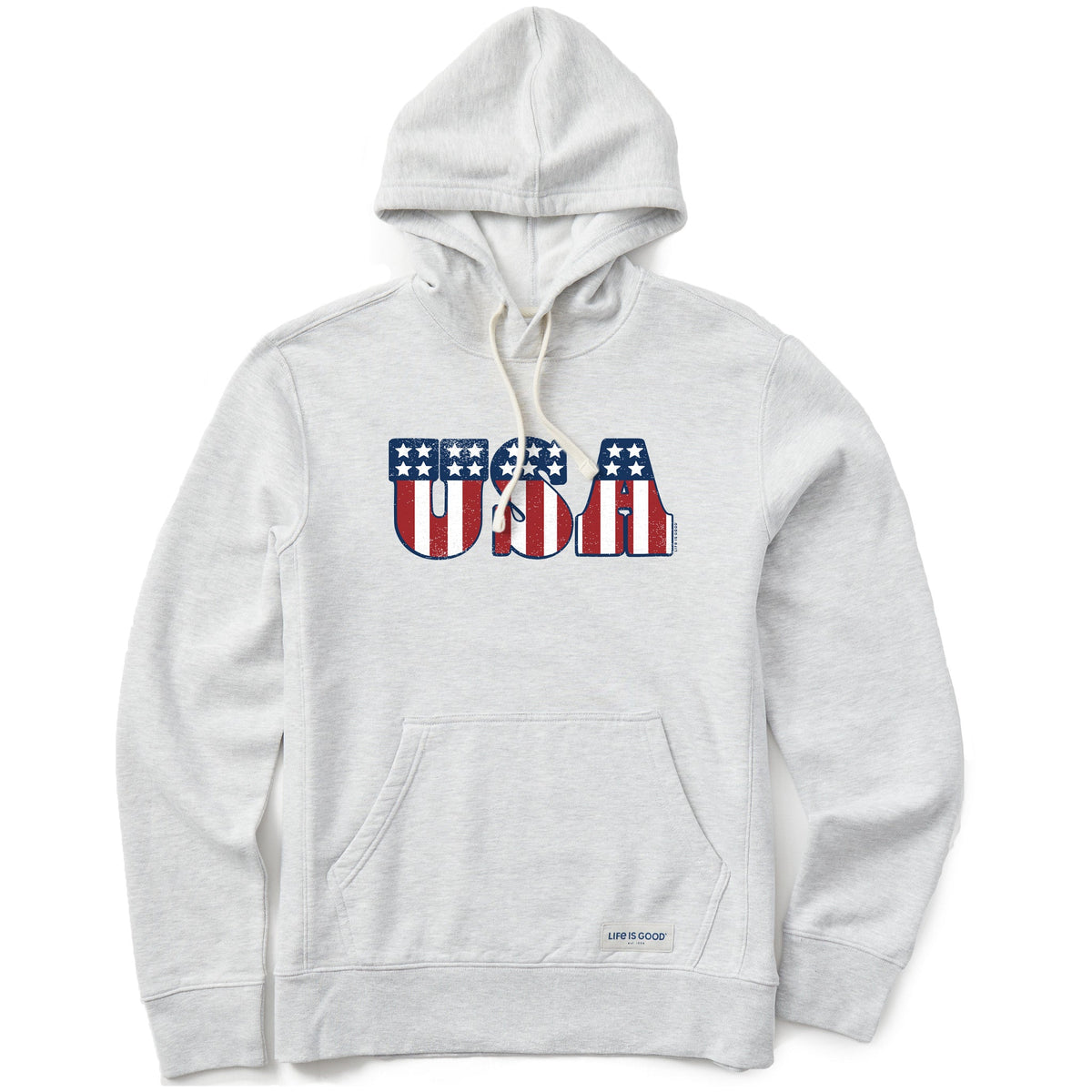 Men's Red White and USA Simply True Fleece Hoodie