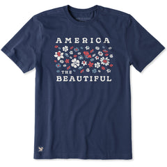 Men's Patriotic Wildflowers Short Sleeve Crusher Tee