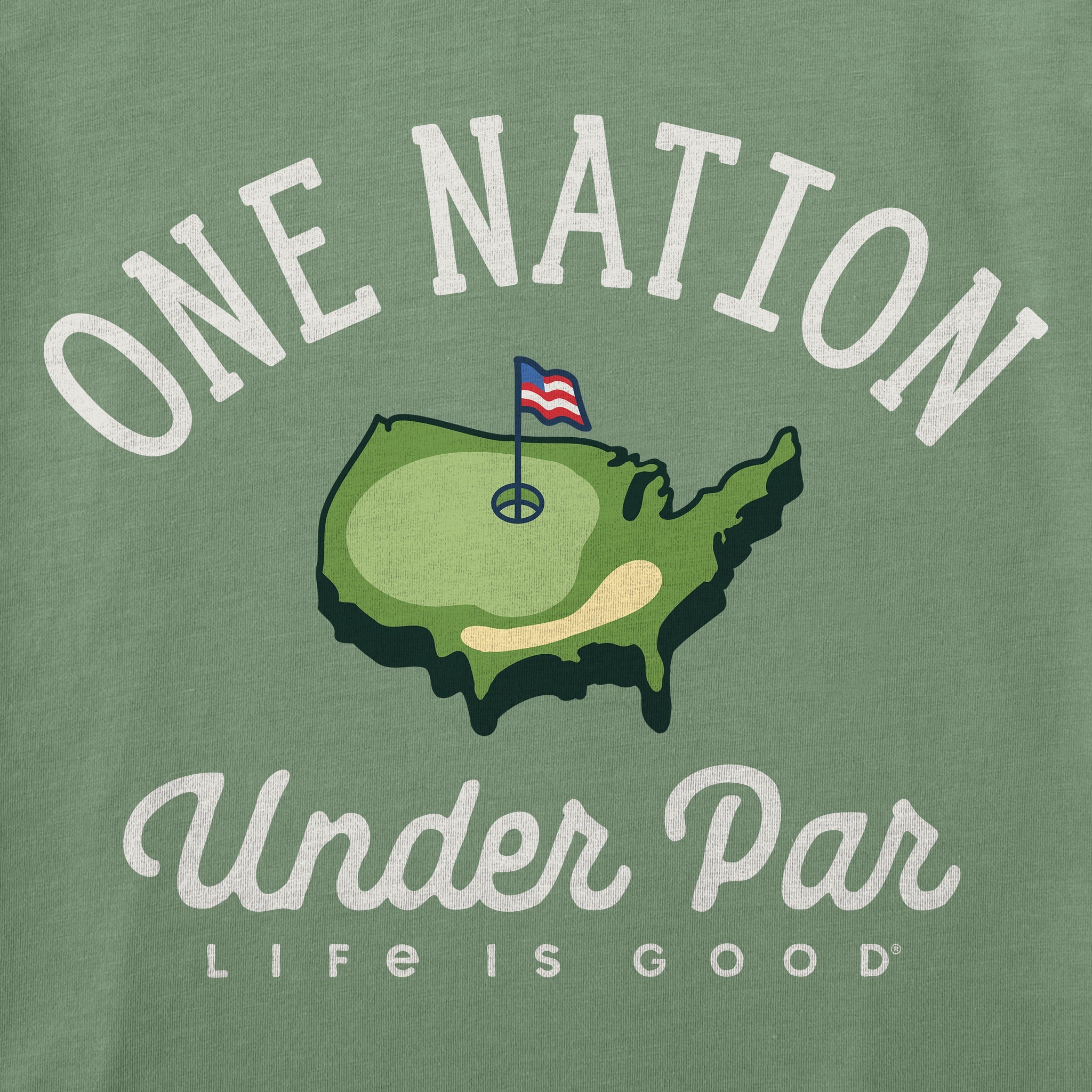 Men's One Nation Under Par Short Sleeve Crusher Tee