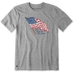 Men's This Must be the Place USA Short Sleeve Crusher Tee