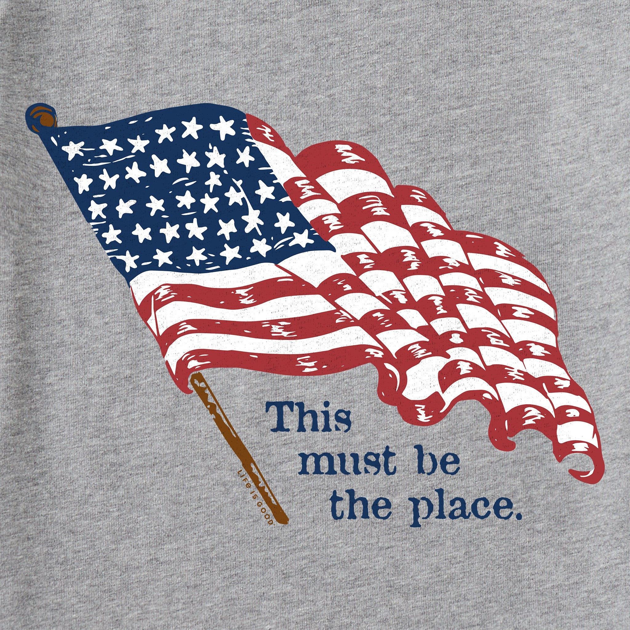 Men's This Must be the Place USA Short Sleeve Crusher Tee