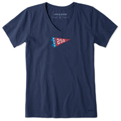 Women's 250 Pennant Short Sleeve Crusher Vee