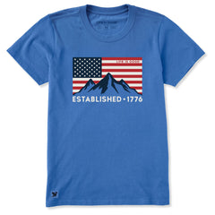 Women's Flag Mountain 1776 Short Sleeve Crusher Tee
