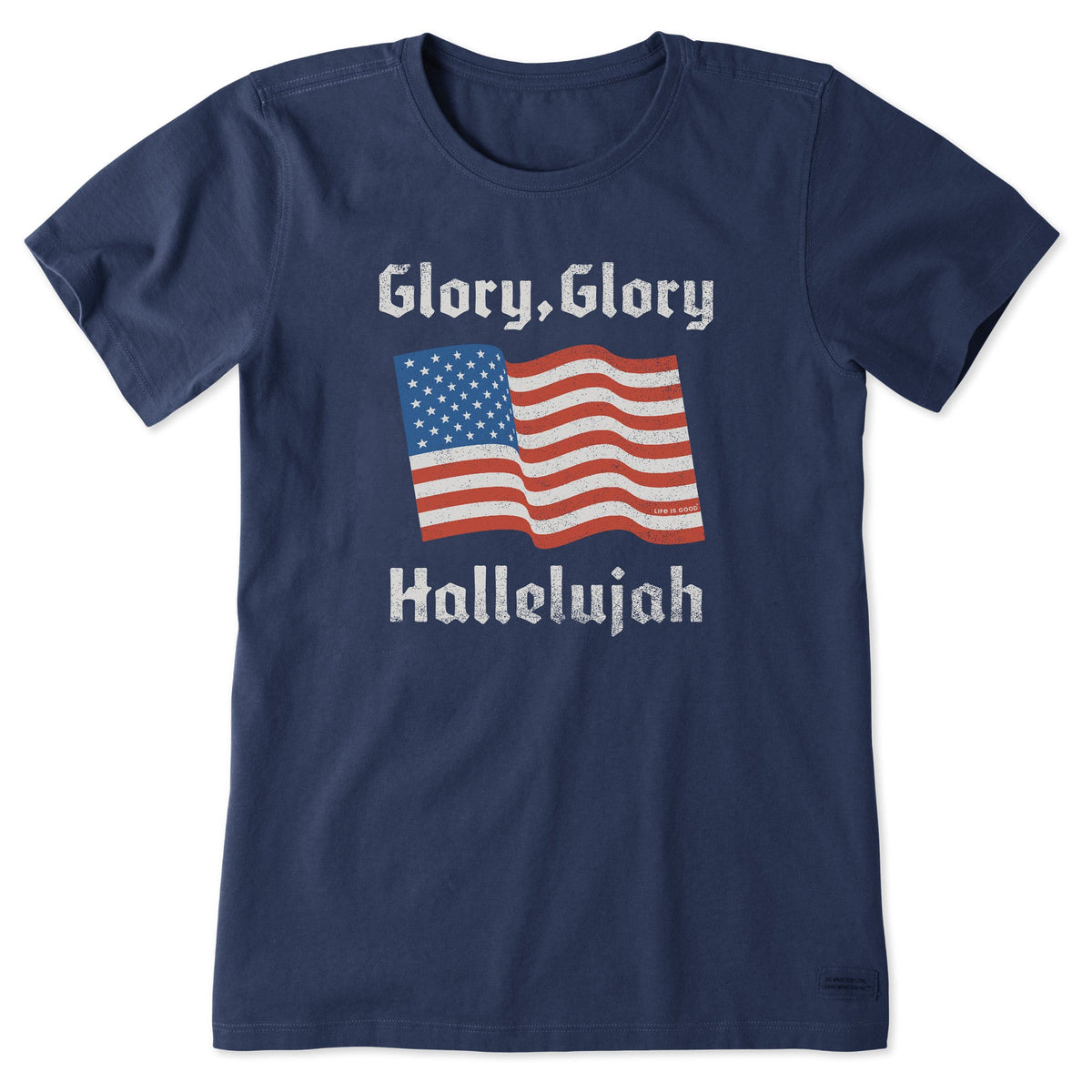 Women's Glory Glory Hallelujah Flag Short Sleeve Crusher Tee