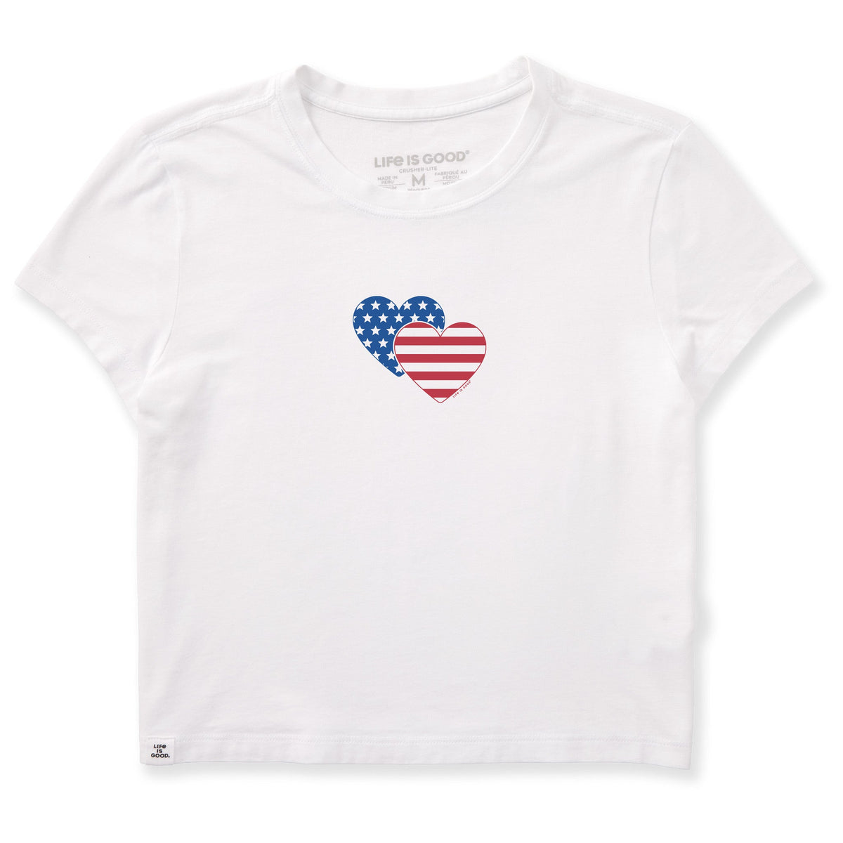Women's Flag Heart Duo Crusher-LITE Shrunken Tee