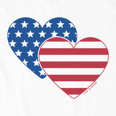 Women's Flag Heart Duo Crusher-LITE Shrunken Tee