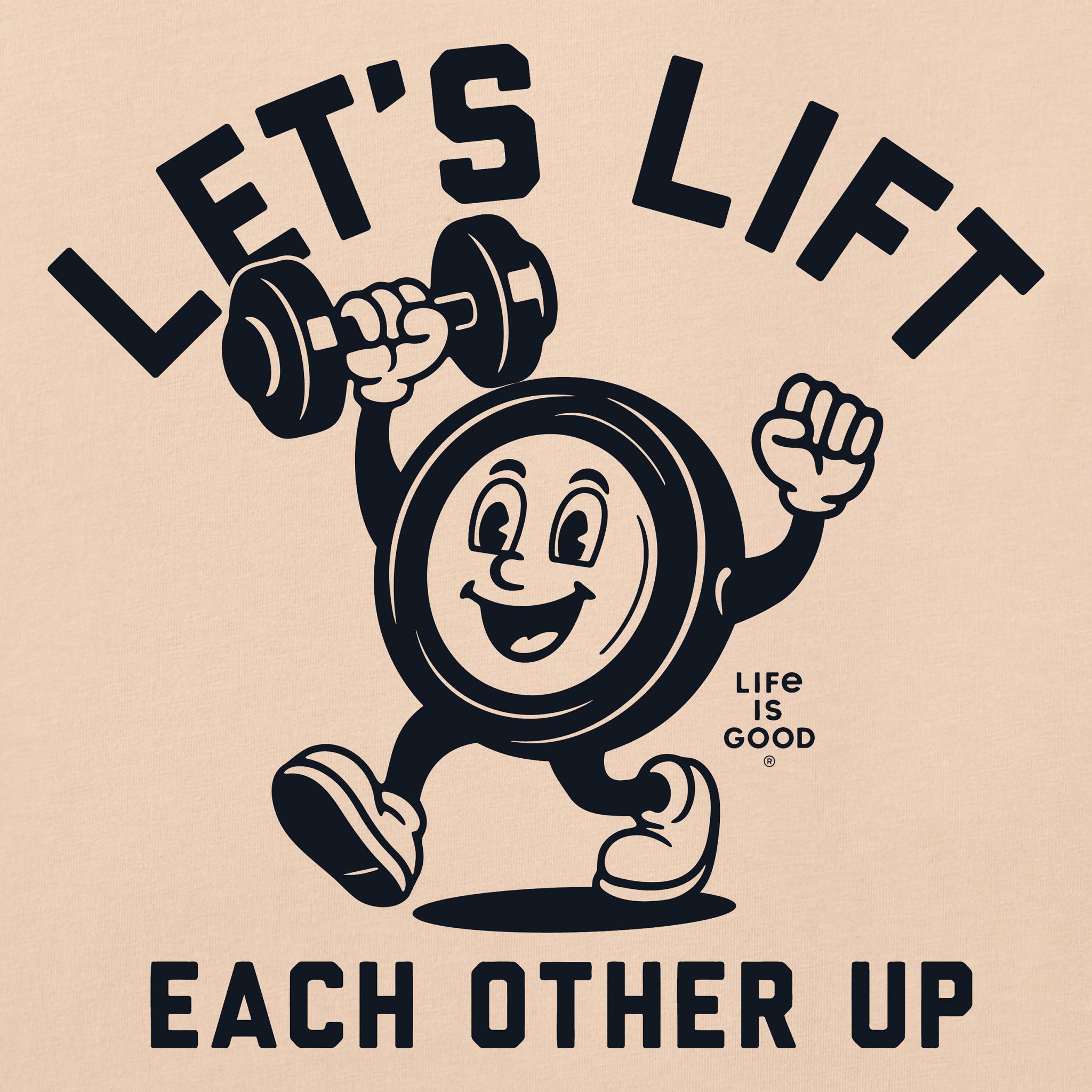 Men's Lets Lift Each Other Up Dumbbell Short Sleeve Crusher Tee
