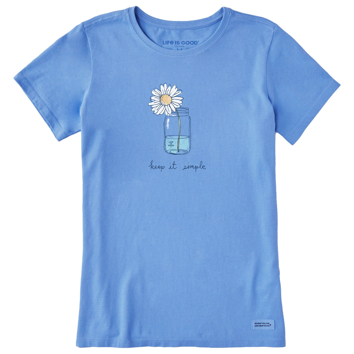 Women's Keep It Simple Daisy Jar Short Sleeve Crusher Tee