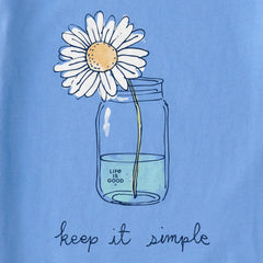 Women's Keep It Simple Daisy Jar Short Sleeve Crusher Tee