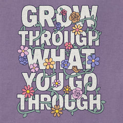 Women's Grow Through Floral Vine Short Sleeve Crusher Tee