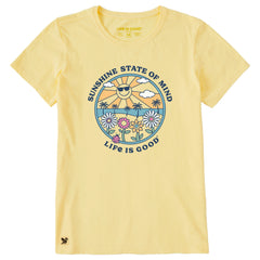 Women's Groovy Sunshine State of Mind Short Sleeve Crusher Tee