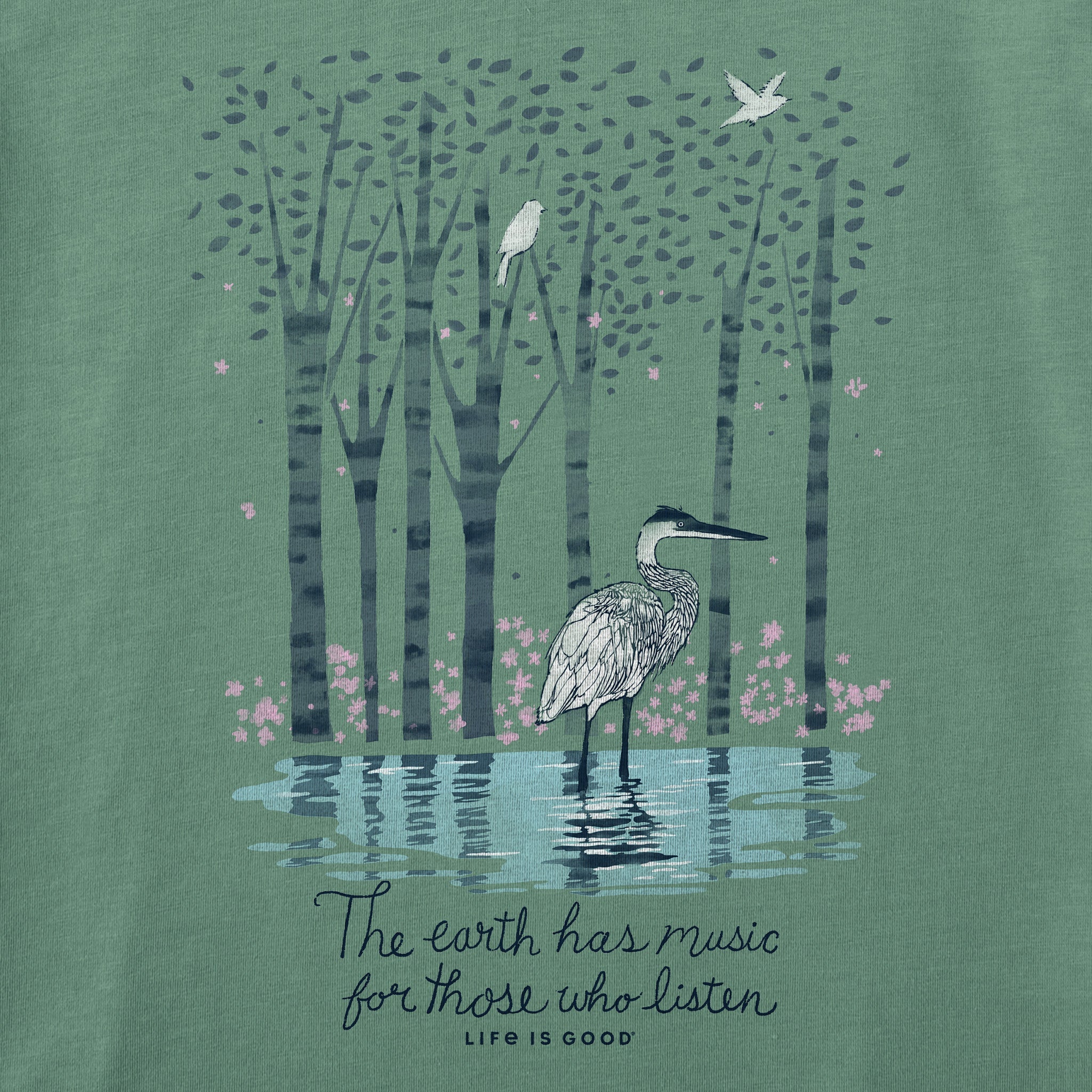 Women's Earth Has Music Heron Short Sleeve Tee