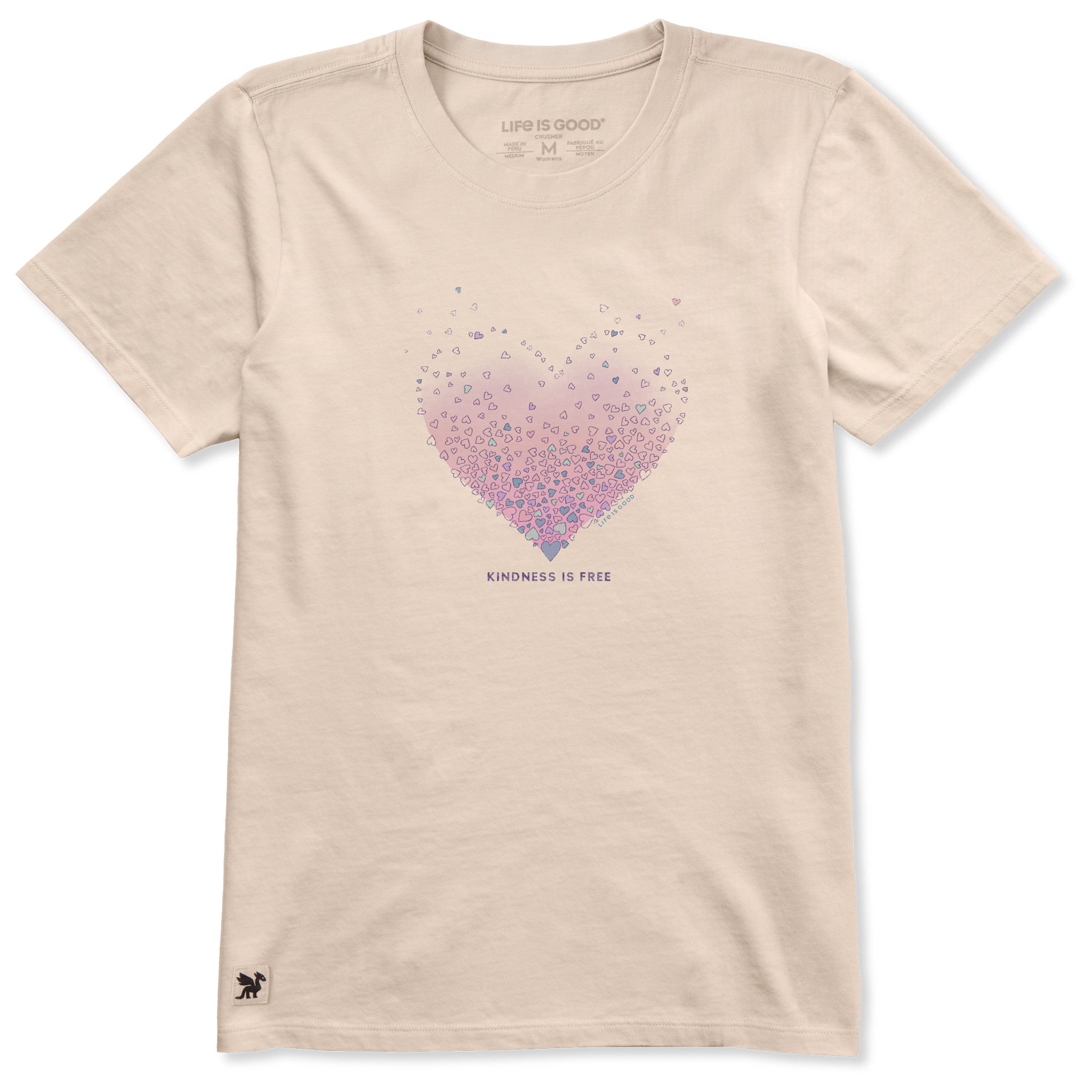 Women's Kindness is Free Evaporating Heart Short Sleeve Tee