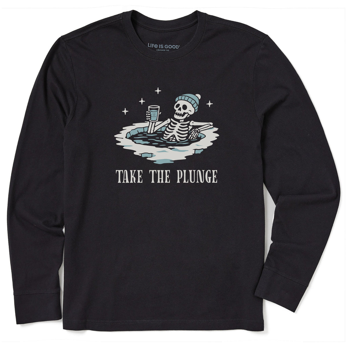 Men's Take the Plunge Skeleton Long Sleeve Crusher Tee