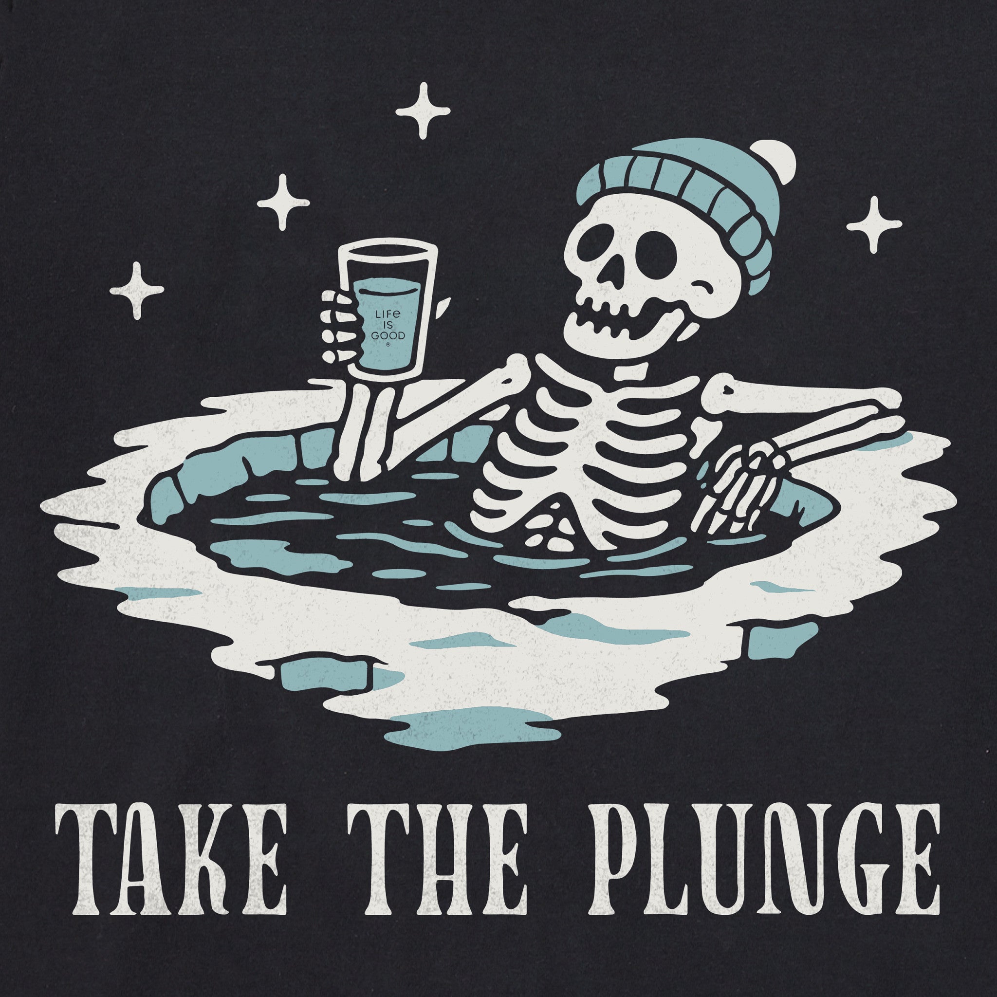 Men's Take the Plunge Skeleton Long Sleeve Crusher Tee