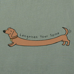 Men's Lengthen Your Spine Dachshund Short Sleeve Crusher Tee
