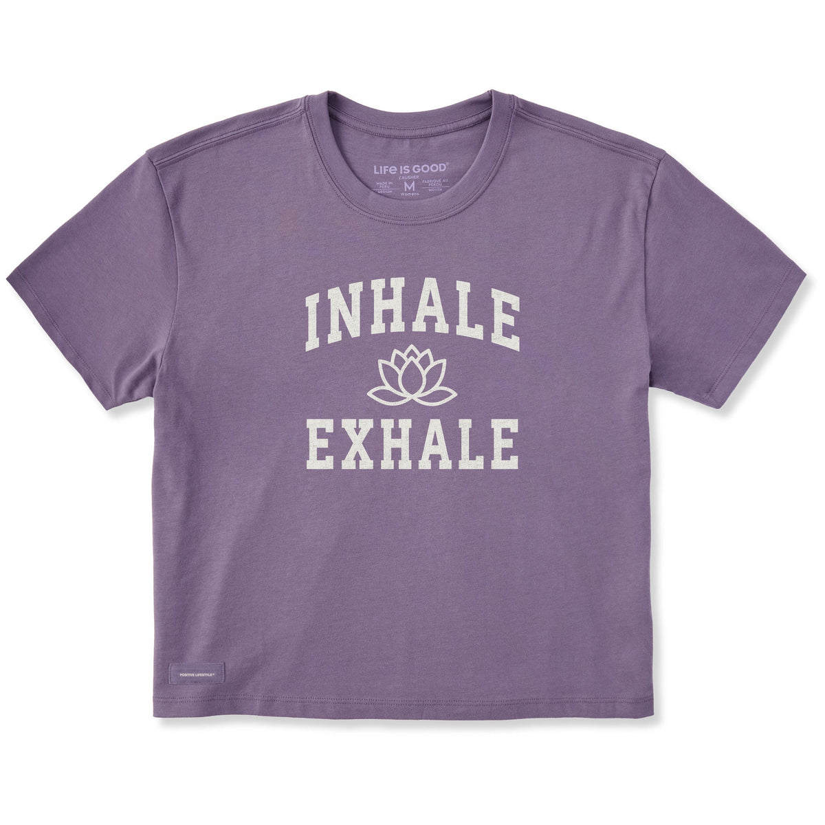 Women's Inhale Exhale Lotus Arch Short Sleeve Crusher Boxy Tee