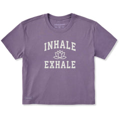 Women's Inhale Exhale Lotus Arch Short Sleeve Crusher Boxy Tee