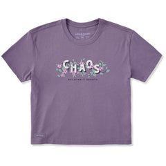Women's Chaos But Make it Growth Short Sleeve Crusher Boxy Tee