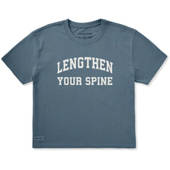 Women's Lengthen Your Spine Arch Short Sleeve Crusher Boxy Tee