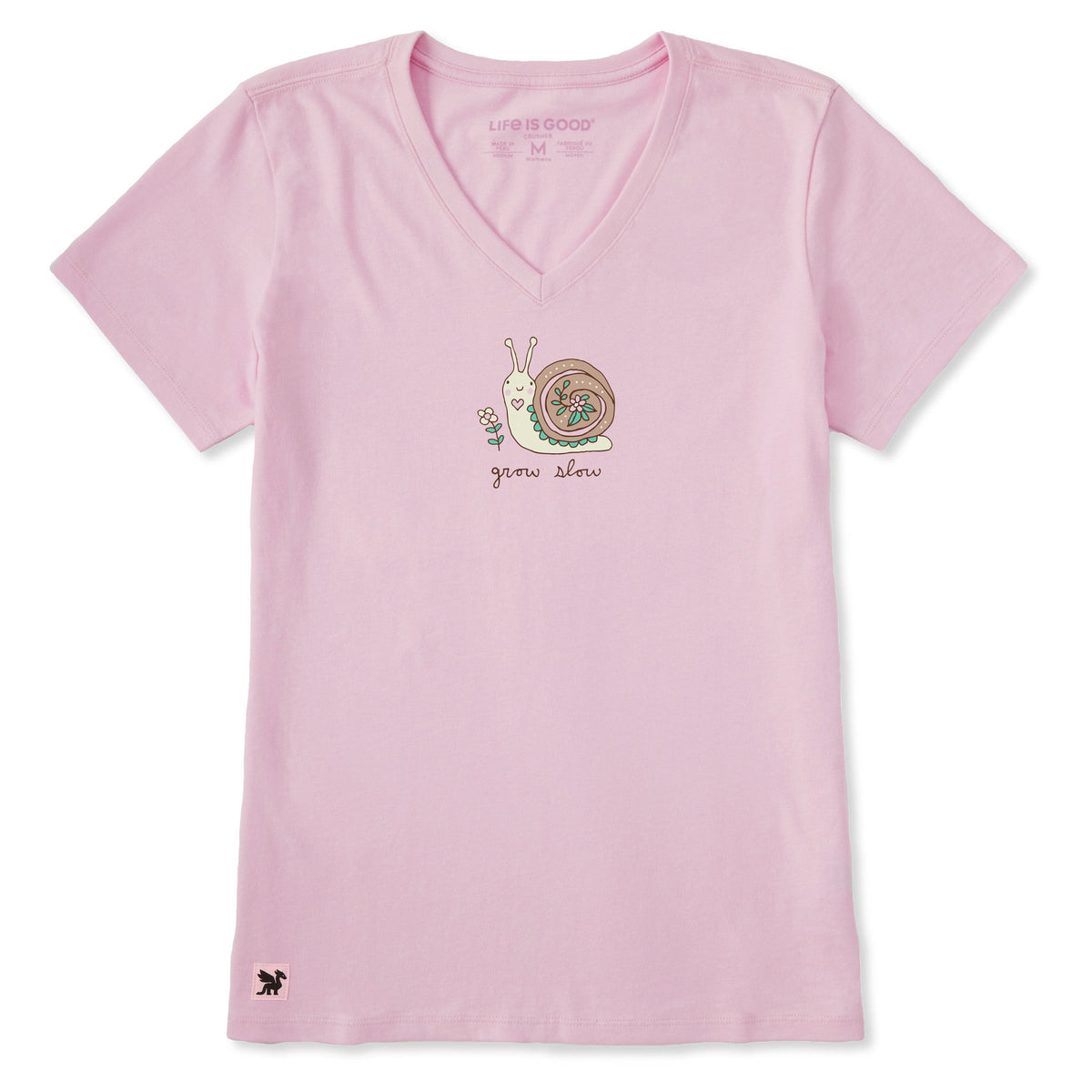 Women's Grow Slow Snail Short Sleeve Crusher Vee