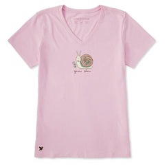 Women's Grow Slow Snail Short Sleeve Crusher Vee