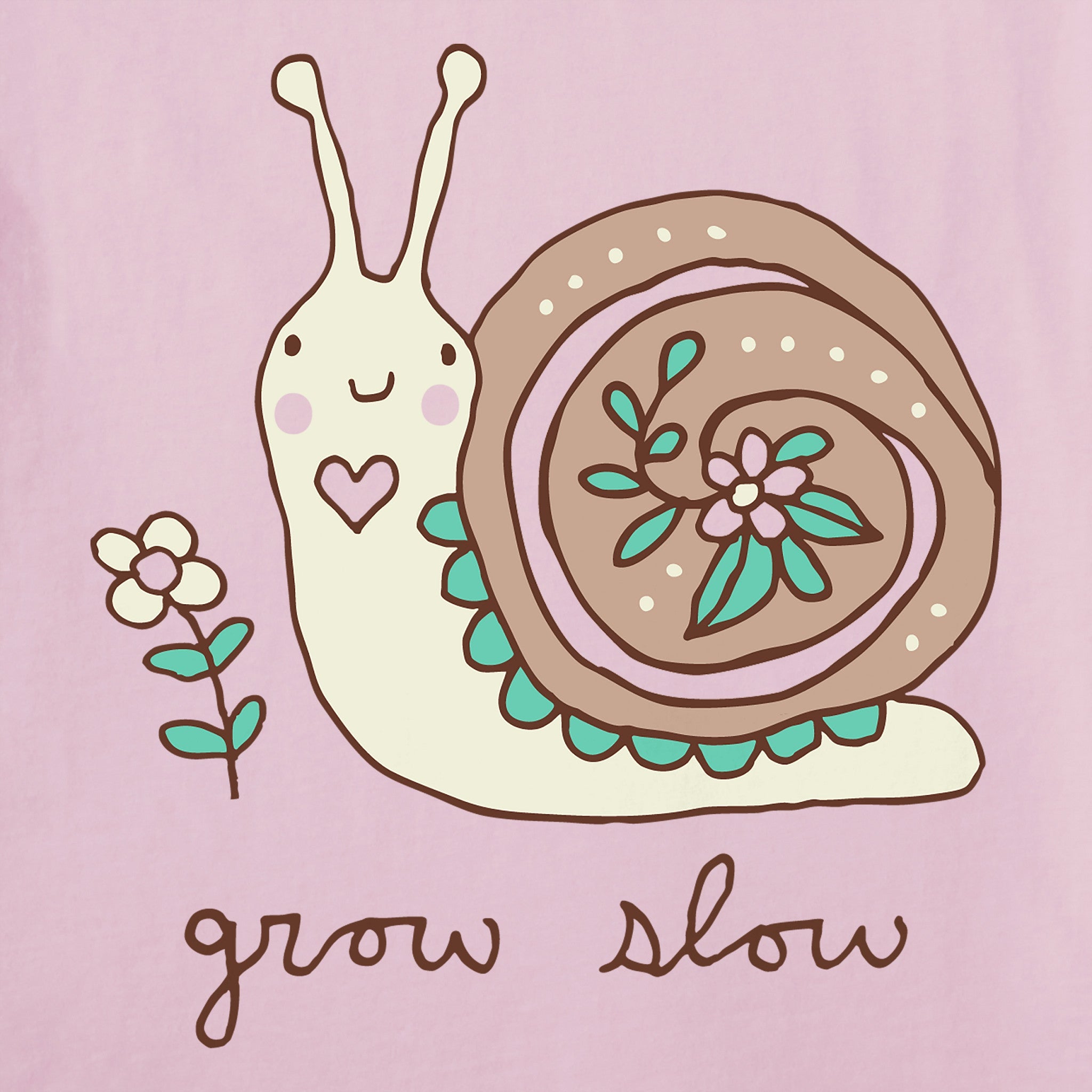 Women's Grow Slow Snail Short Sleeve Crusher Vee
