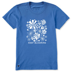 Women's Keep Blooming Flowers Short Sleeve Crusher Tee