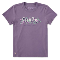 Women's Chaos But Make it Growth Short Sleeve Crusher Tee
