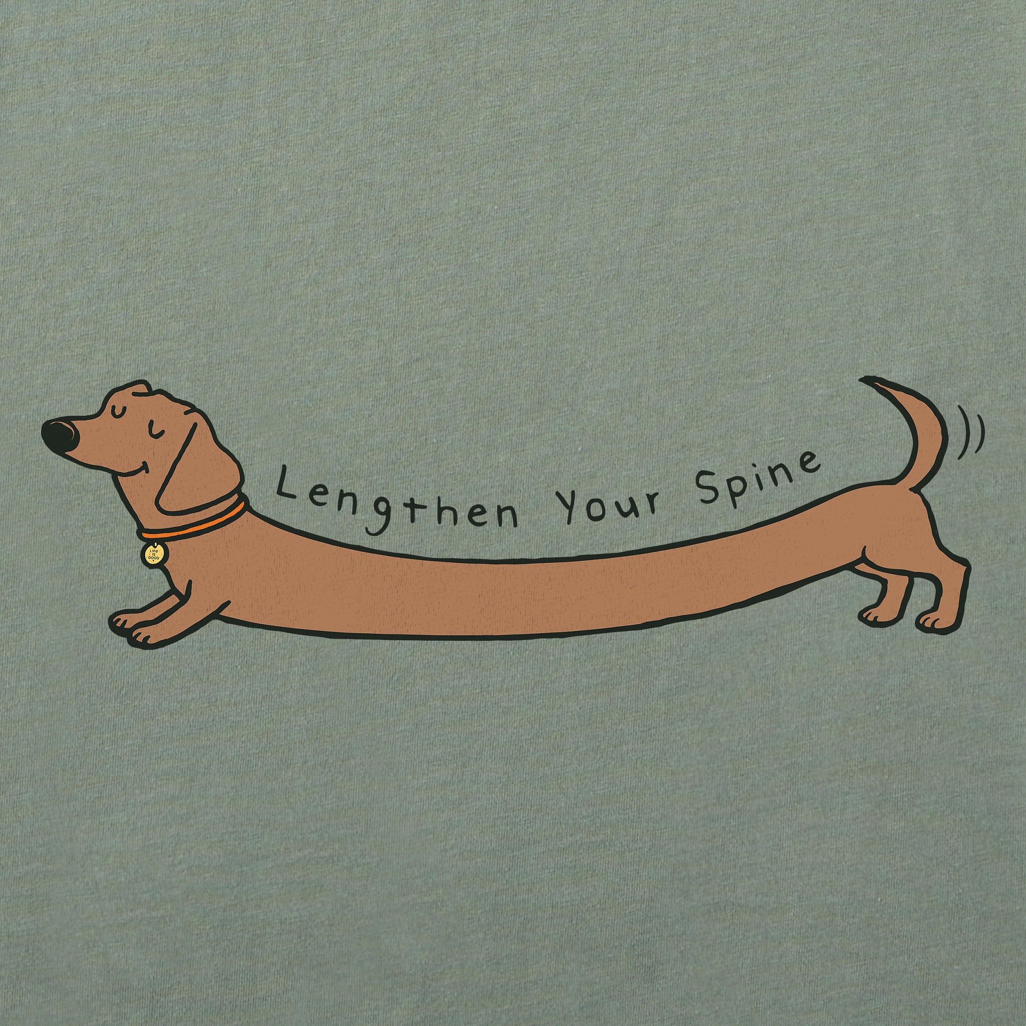 Women's Lengthen Your Spine Dachshund Short Sleeve Crusher Tee