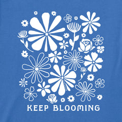 Women's Keep Blooming Flowers Crusher Boxy Tank