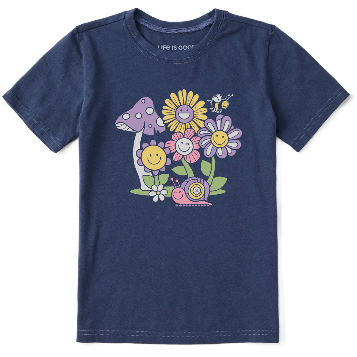 Kids Smiling Garden Short Sleeve Crusher Tee