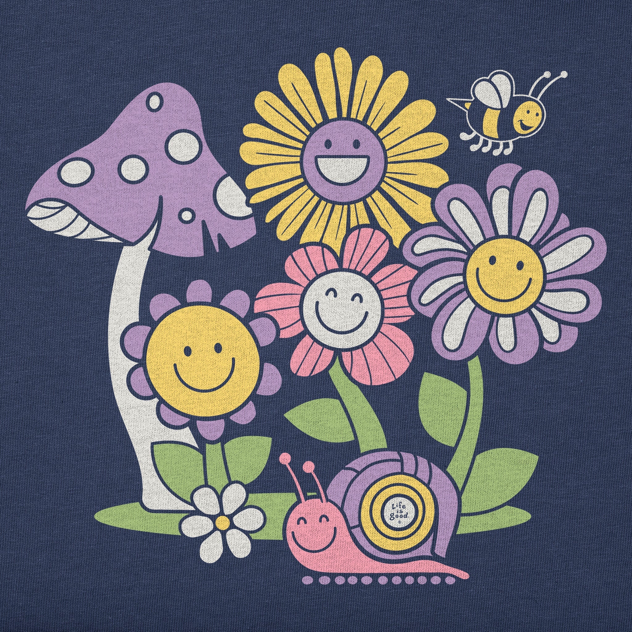 Kids Smiling Garden Short Sleeve Crusher Tee