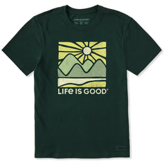 Men's A Sunset Mountain Short Sleeve Crusher Tee