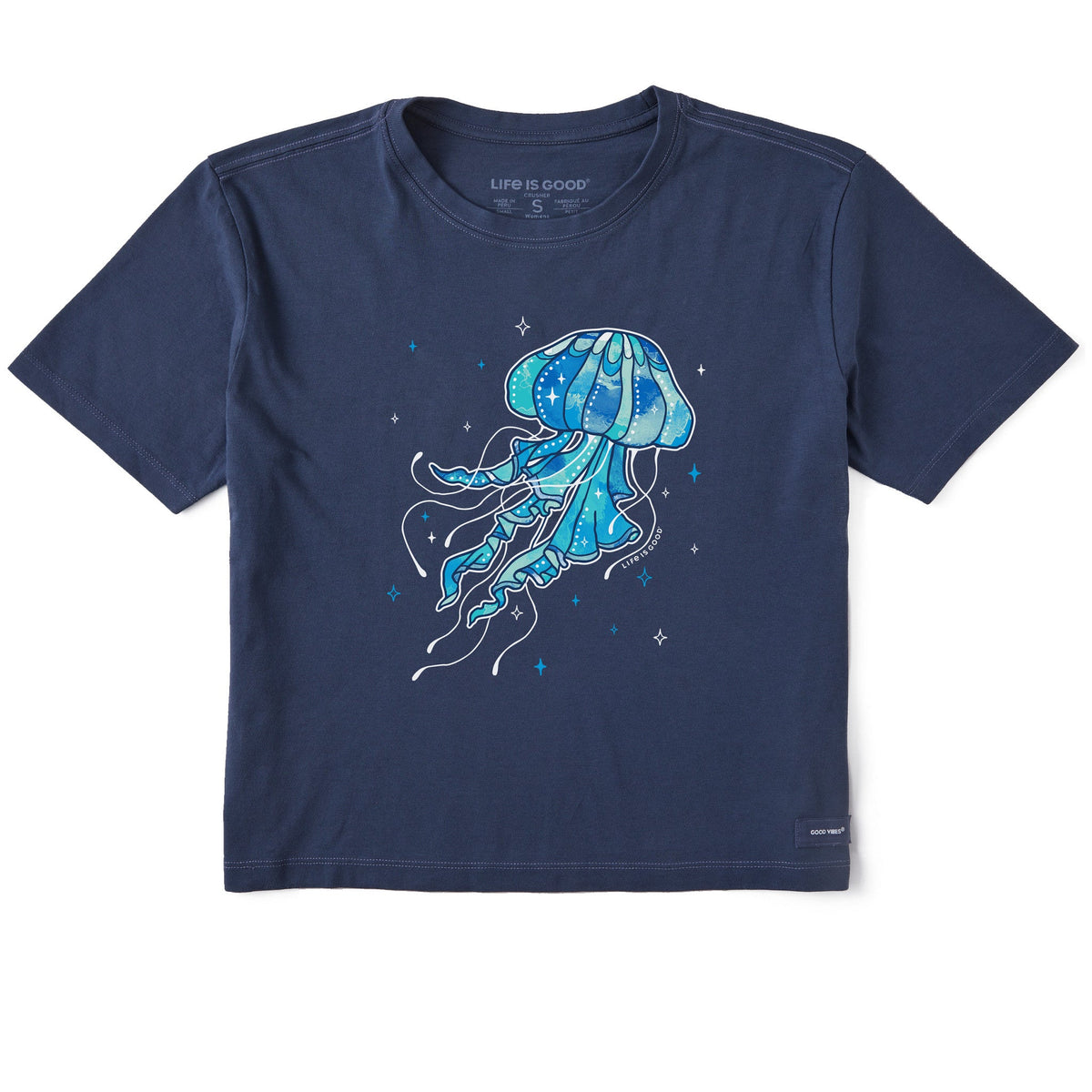 Women's Jellyfish on the Loose Short Sleeve Crusher Boxy Tee