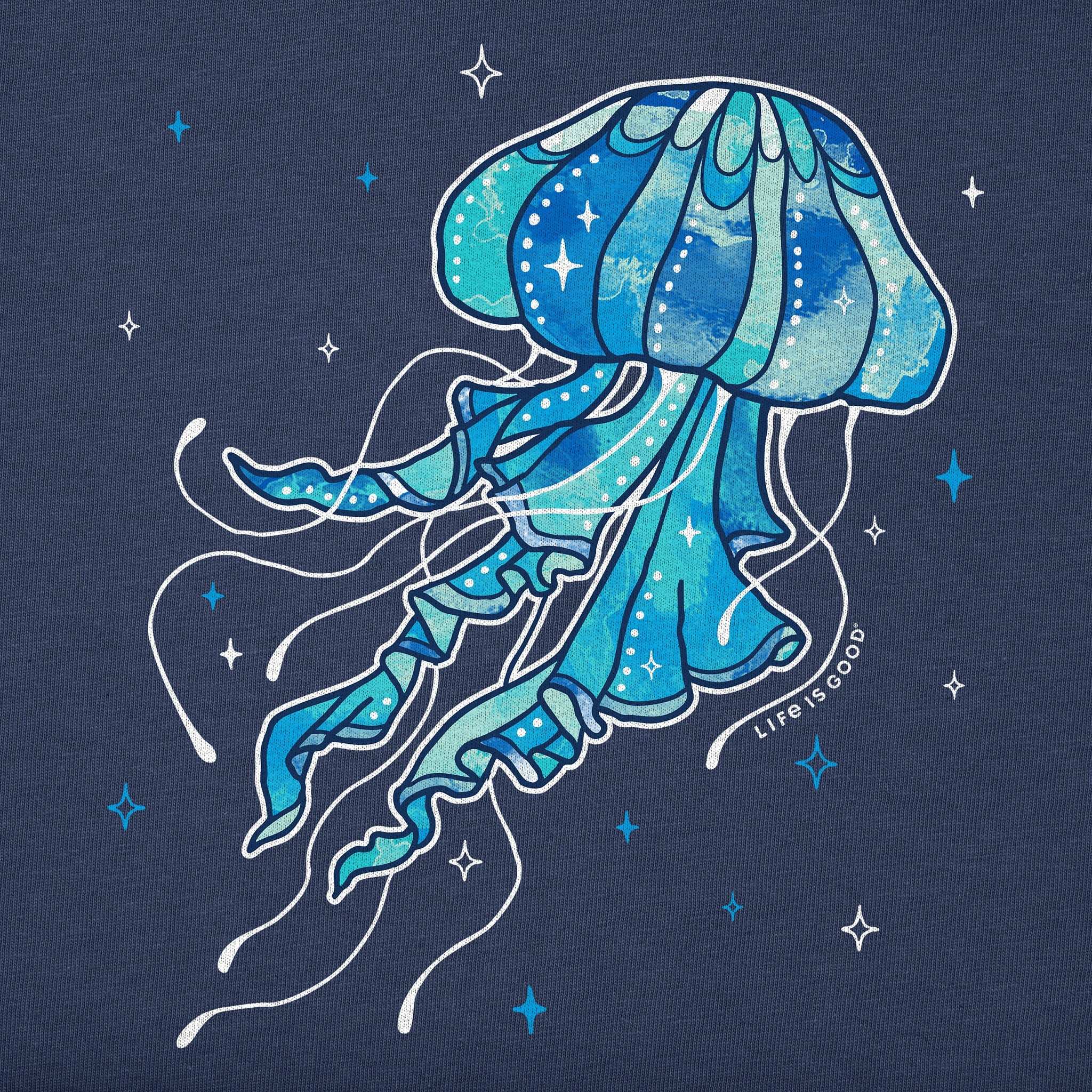 Women's Jellyfish on the Loose Short Sleeve Crusher Boxy Tee