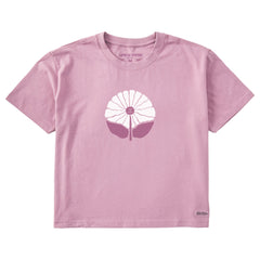Women's Flower in Bloom Short Sleeve Crusher Boxy Tee