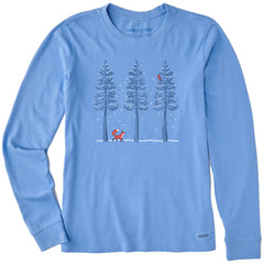 Women's Cardinal and Fox Long Sleeve Crusher Tee