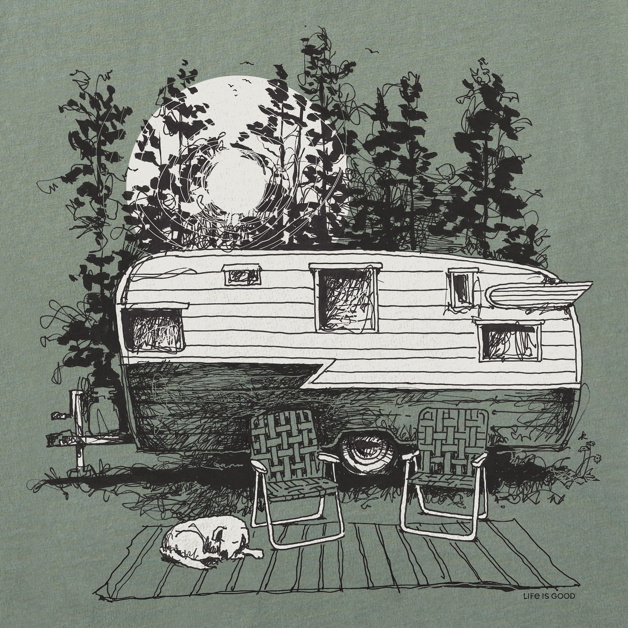 Women's Camper in the Woods Short Sleeve Crusher Tee