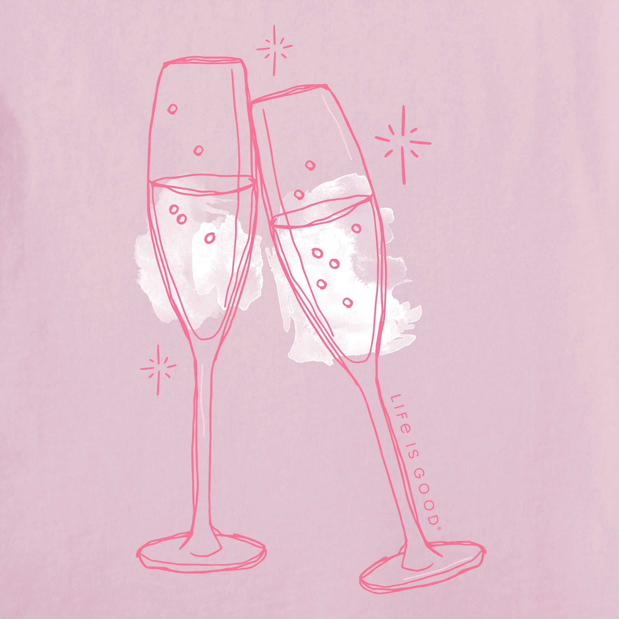 Women's Clinking Champagne Short Sleeve Crusher Tee