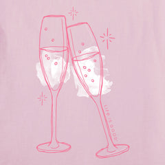 Women's Clinking Champagne Short Sleeve Crusher Tee