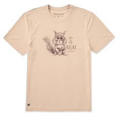 Men's Note to Self: Relax Squirrel Short Sleeve Crusher Tee
