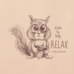 Men's Note to Self: Relax Squirrel Short Sleeve Crusher Tee