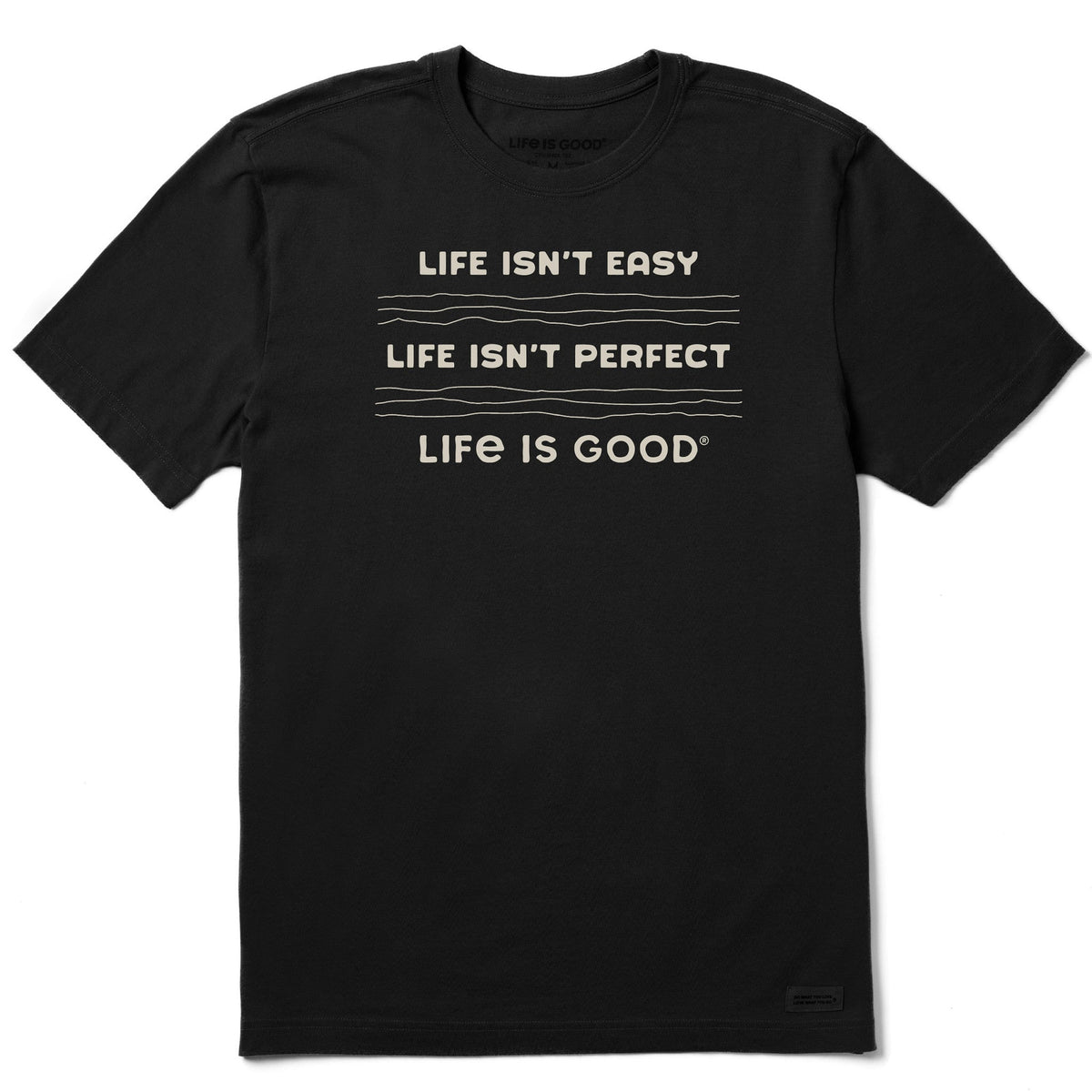 Men's Life Isn't Easy Linear Short Sleeve Crusher Tee
