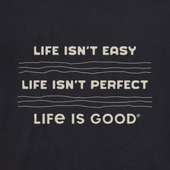 Men's Life Isn't Easy Linear Short Sleeve Crusher Tee