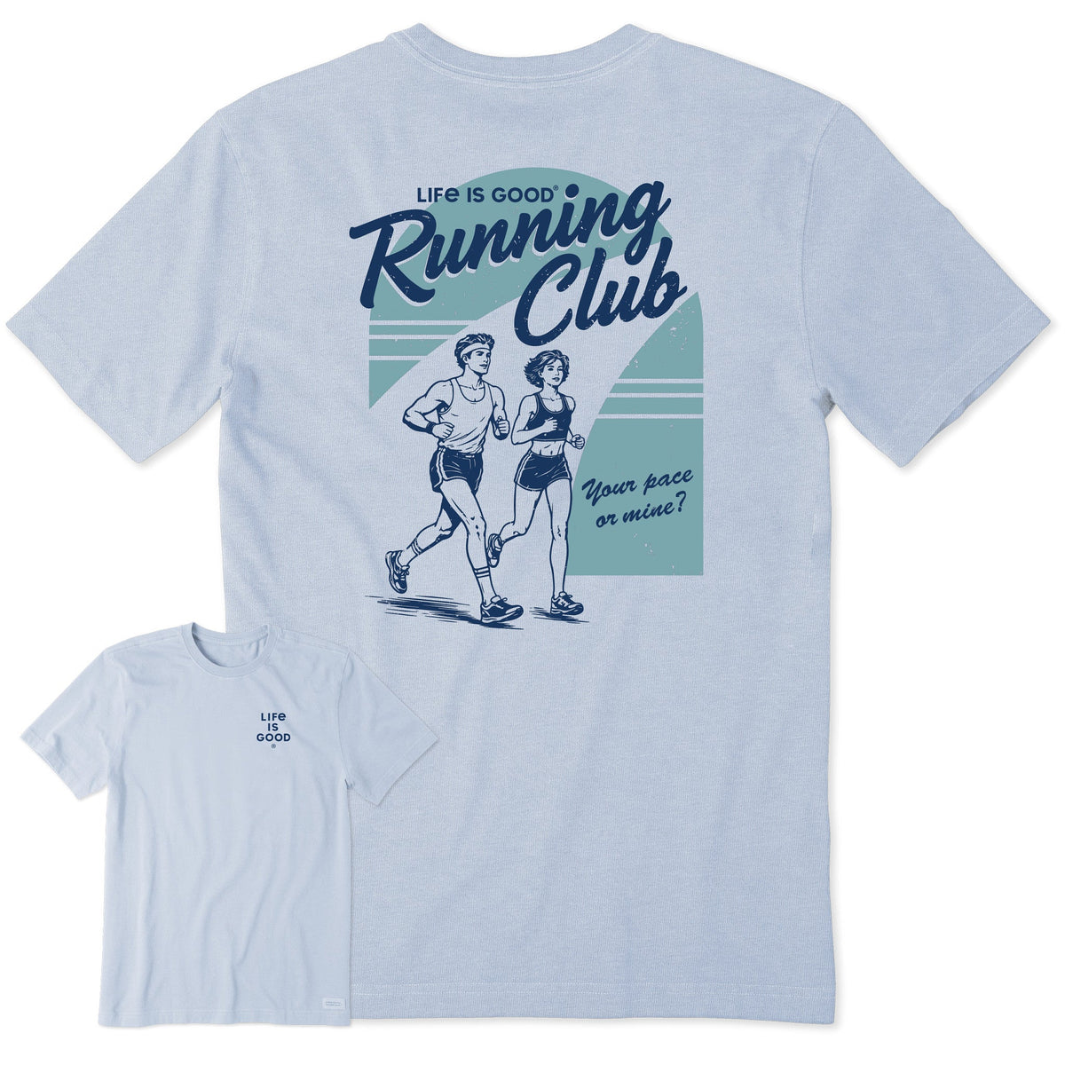 Men's Life is Good Running Club Short Sleeve Crusher Tee