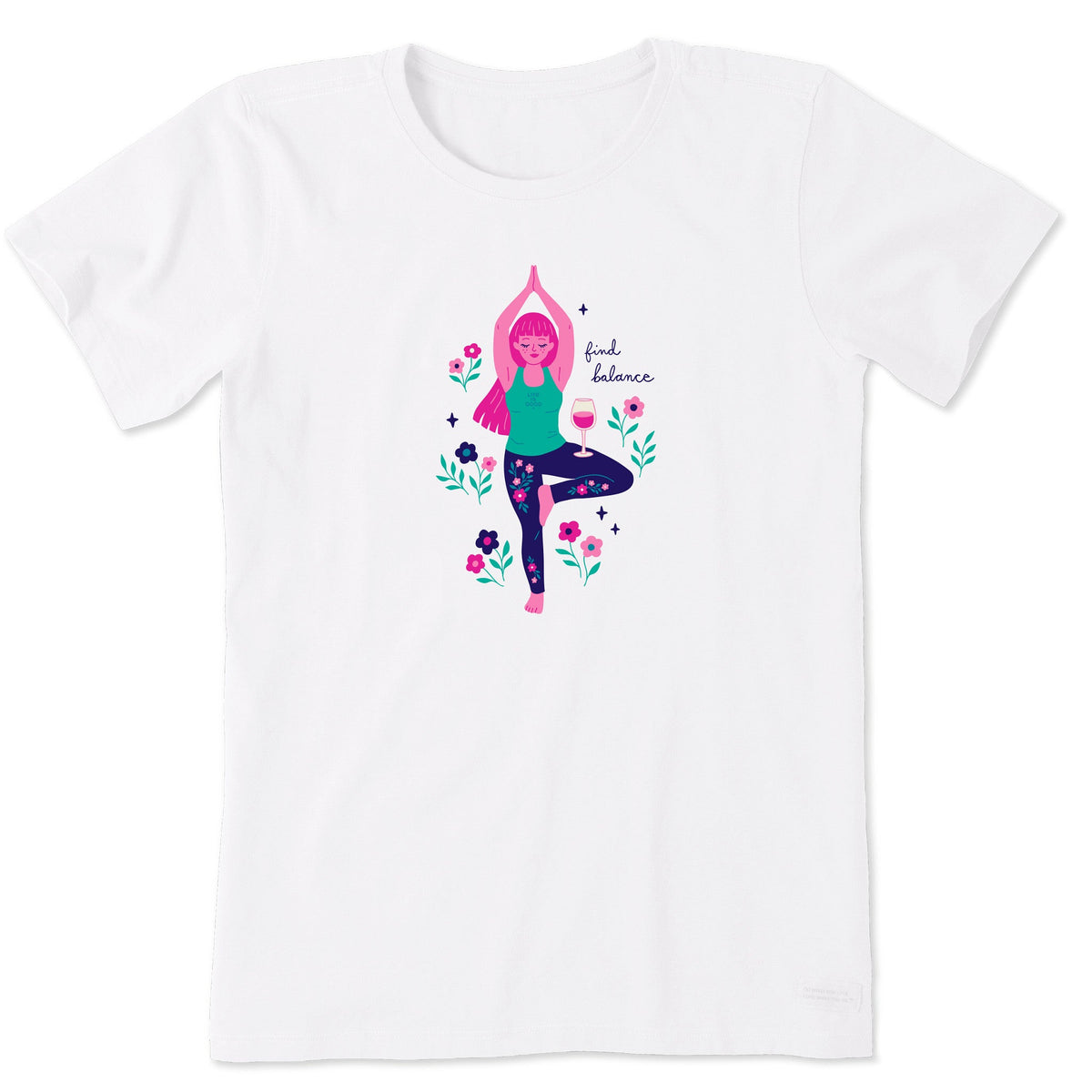 Women's Find Balance Wine Short Sleeve Crusher Tee