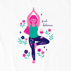 Women's Find Balance Wine Short Sleeve Crusher Tee