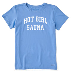 Women's Hot Girl Sauna Arch Short Sleeve Crusher Tee