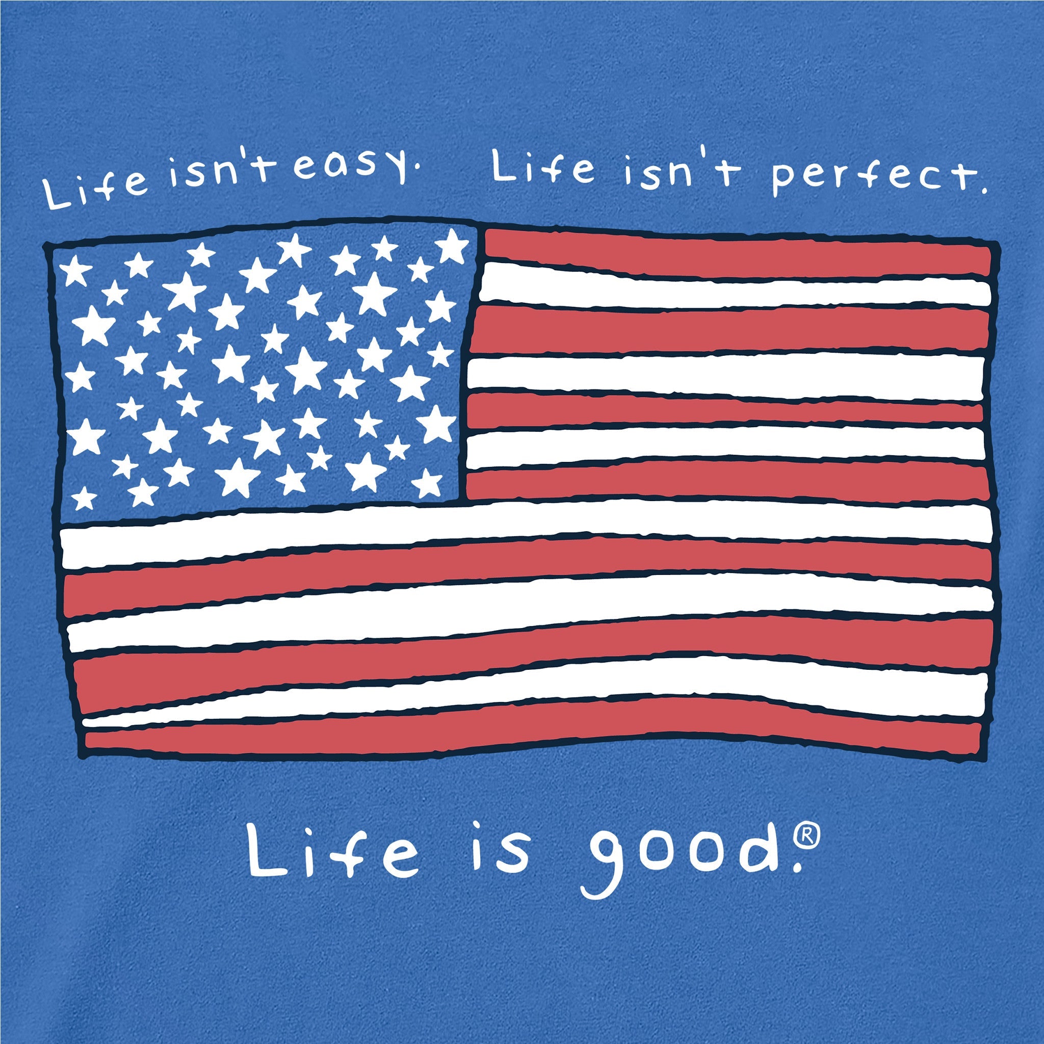 Men's Life is Good America Short Sleeve Crusher Tee
